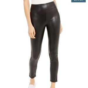 Rewash Faux Leather Black Leggings Size Large